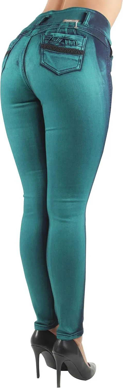 Plus/Junior Size Colombian Design Butt Lifting High Waist Skinny Jeans