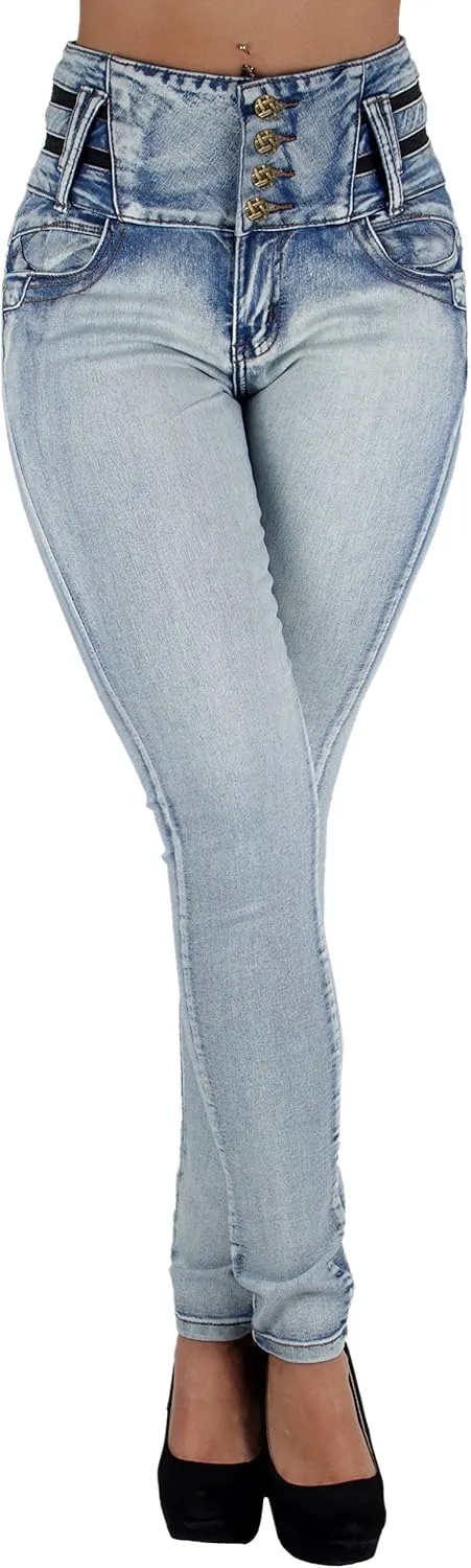 Plus/Junior Size Colombian Design Butt Lifting High Waist Skinny Jeans