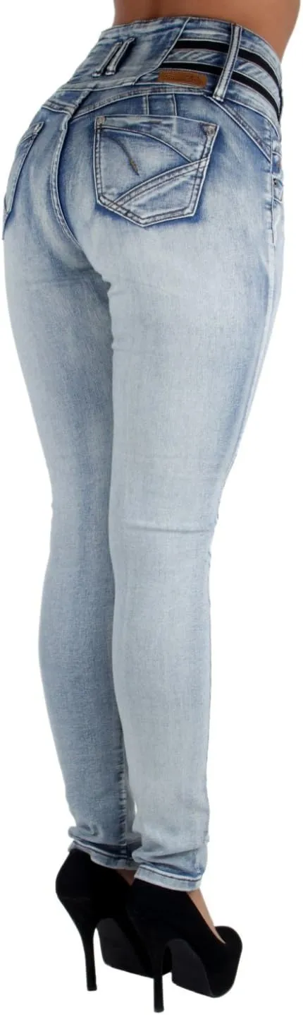 Plus/Junior Size Colombian Design Butt Lifting High Waist Skinny Jeans