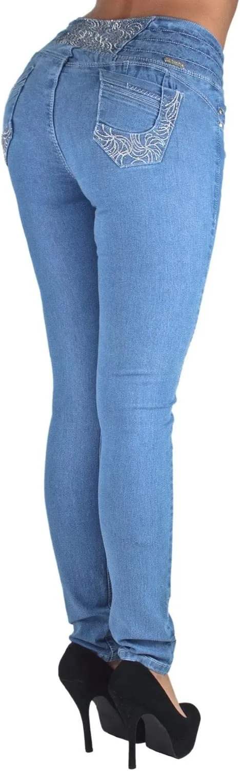 Plus/Junior Size Colombian Design Butt Lifting High Waist Skinny Jeans