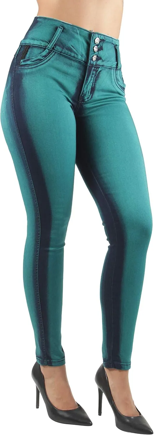 Plus/Junior Size Colombian Design Butt Lifting High Waist Skinny Jeans