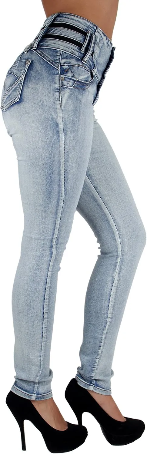 Plus/Junior Size Colombian Design Butt Lifting High Waist Skinny Jeans
