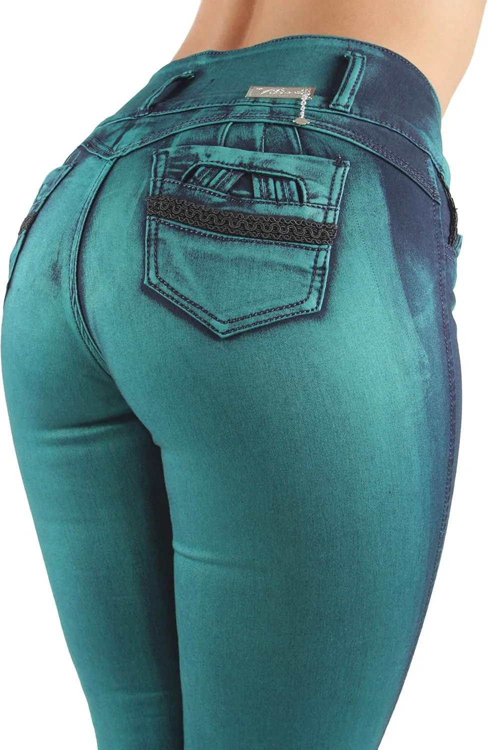 Plus/Junior Size Colombian Design Butt Lifting High Waist Skinny Jeans
