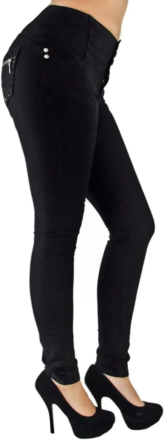 Plus/Junior Size Colombian Design Butt Lifting High Waist Skinny Jeans