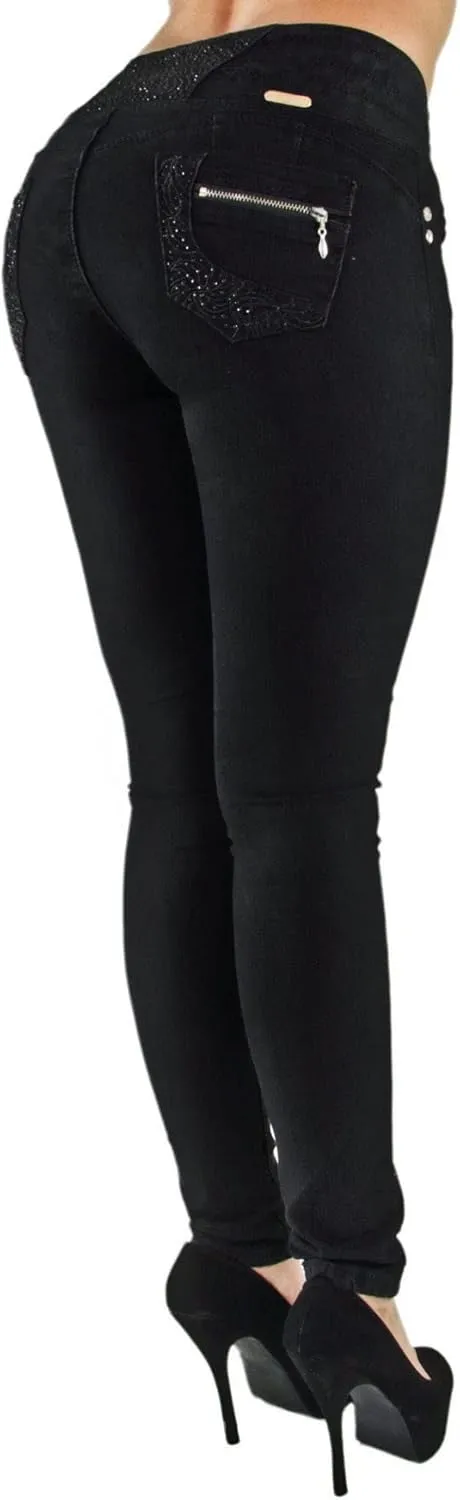 Plus/Junior Size Colombian Design Butt Lifting High Waist Skinny Jeans