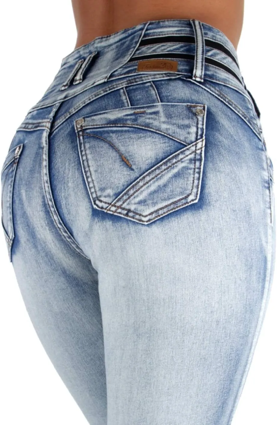 Plus/Junior Size Colombian Design Butt Lifting High Waist Skinny Jeans