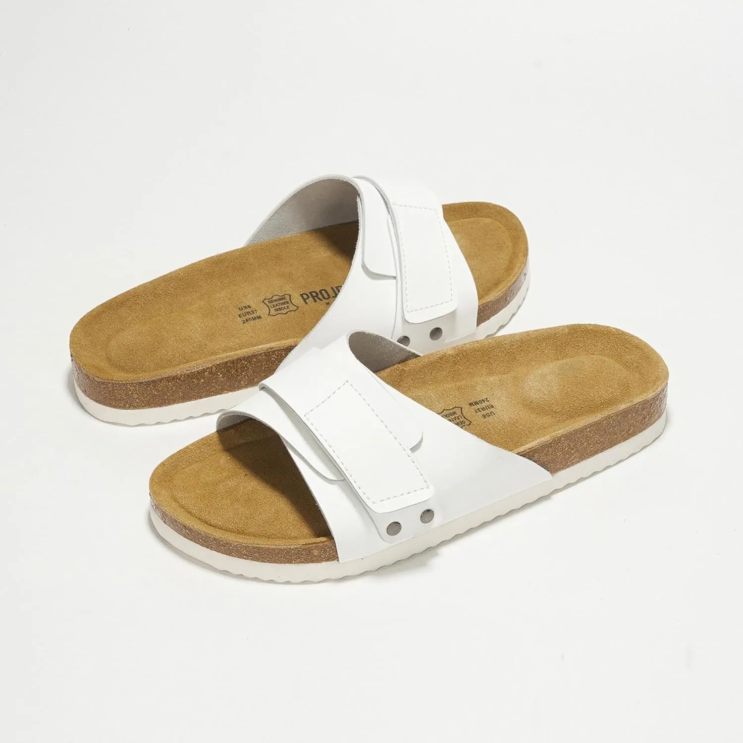 Project Cloud 100% Genuine Leather Womens Sandals - Memory Foam Slipper Women Vacation Essentials with Adjustable Straps - Non Slip Sandals for Women 2025 (Wren)