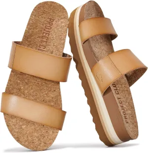 Project Cloud Fashion Womens Sandals - Memory Foam Insole and Comfortable Platform Sandals for Women 2025 - Lightweight and Non-slip Perfect Beach Slides
