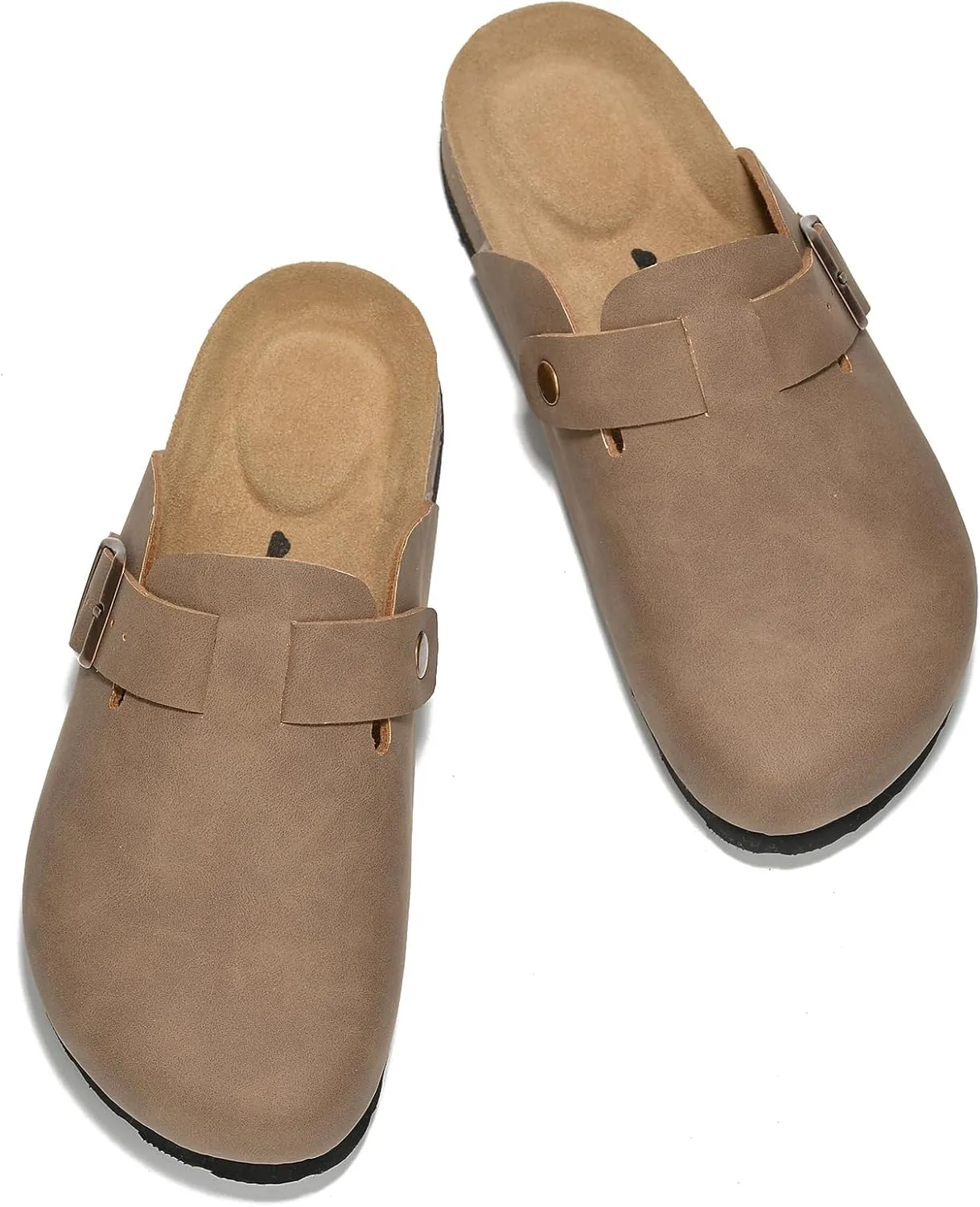 Project Cloud Genuine Leather Footbed Clogs for Women - Memory Foam Arch Support Slippers for Women - Trendy Slip-ons Women's Mules & Clogs Sandals (Benton)