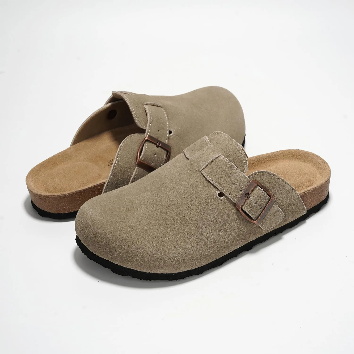 Project Cloud Genuine Leather Footbed Clogs for Women - Memory Foam Arch Support Slippers for Women - Trendy Slip-ons Women's Mules & Clogs Sandals (Benton)