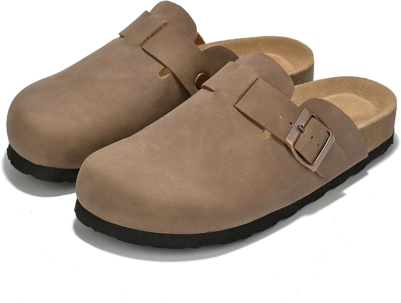 Project Cloud Genuine Leather Footbed Clogs for Women - Memory Foam Arch Support Slippers for Women - Trendy Slip-ons Women's Mules & Clogs Sandals (Benton)