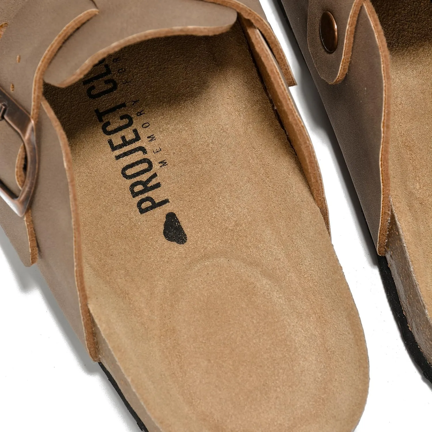 Project Cloud Genuine Leather Footbed Clogs for Women - Memory Foam Arch Support Slippers for Women - Trendy Slip-ons Women's Mules & Clogs Sandals (Benton)
