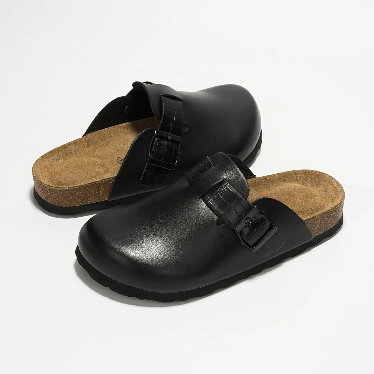 Project Cloud Genuine Leather Footbed Clogs for Women - Memory Foam Arch Support Slippers for Women - Trendy Slip-ons Women's Mules & Clogs Sandals (Benton)