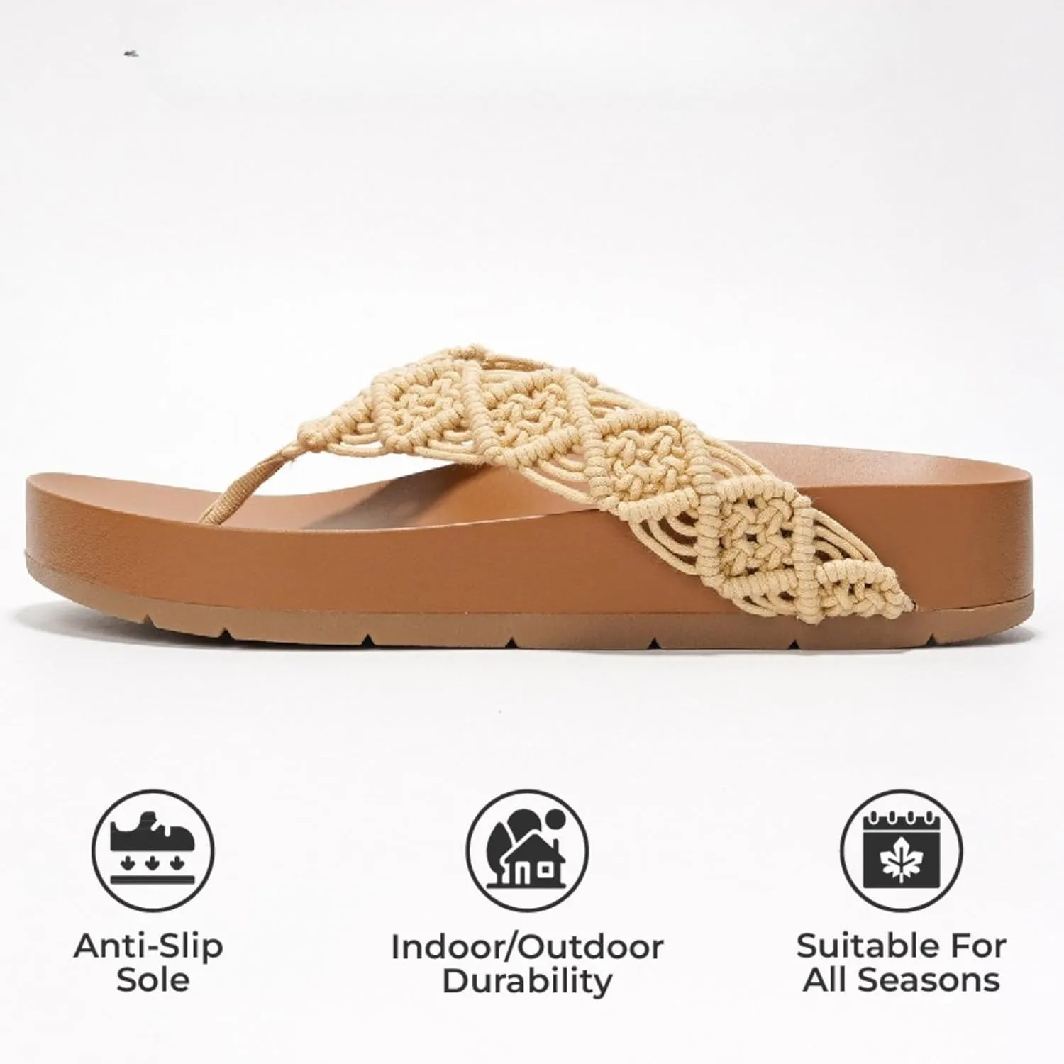 Project Cloud Womens Sandals – Comfortable Crochet Flip Flops for Women with Memory Foam Insole – Lightweight Fashion Sandals for Women 2025 – Womens Flip Flops for Summer (Hammock)