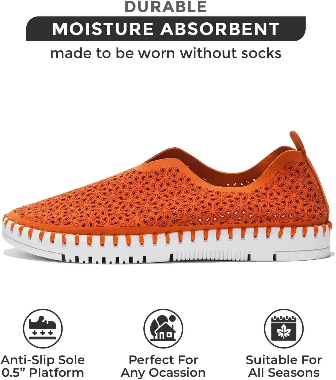 Project Cloud Womens Shoes - Lightweight Summer Loafers for Women with Memory Foam Insole - Breathable Womens Loafers - Perfect Spring Shoes for Women 2025 (Rose)