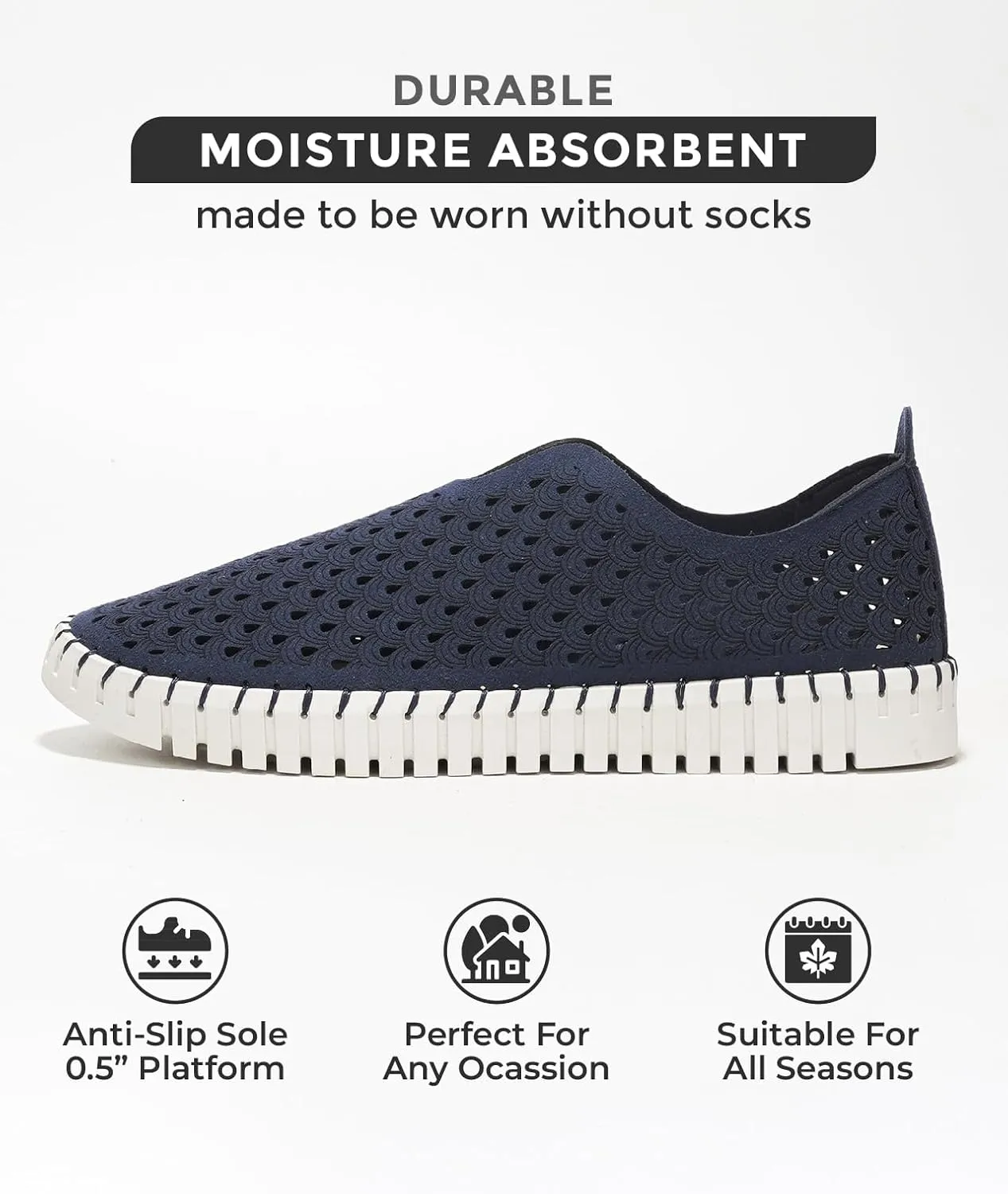 Project Cloud Womens Shoes – Lightweight Summer Loafers for Women with Memory Foam Insole – Stylish & Comfortable Womens Loafers - Perfect Spring Shoes for Women 2025 (Lily)