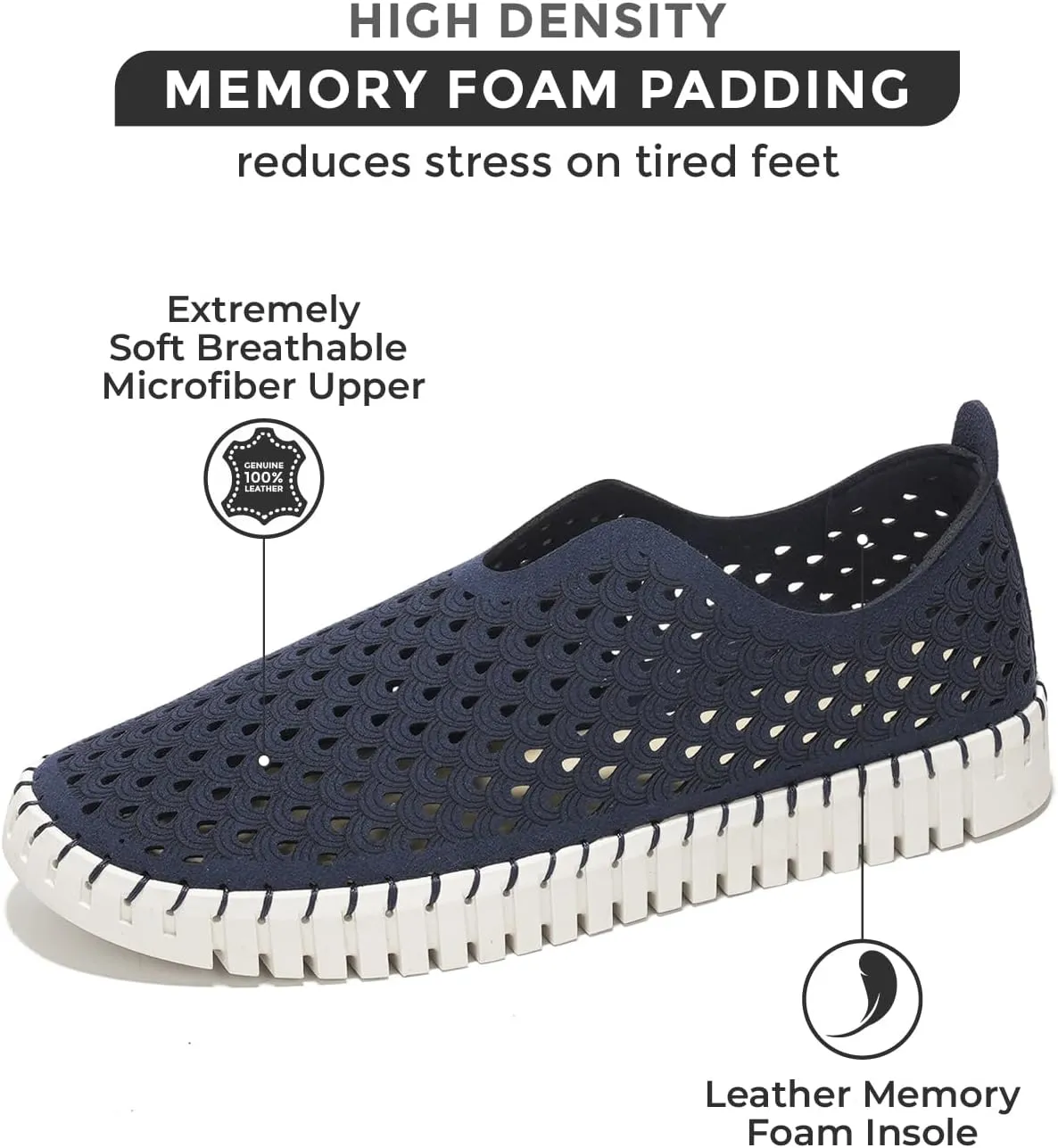Project Cloud Womens Shoes – Lightweight Summer Loafers for Women with Memory Foam Insole – Stylish & Comfortable Womens Loafers - Perfect Spring Shoes for Women 2025 (Lily)