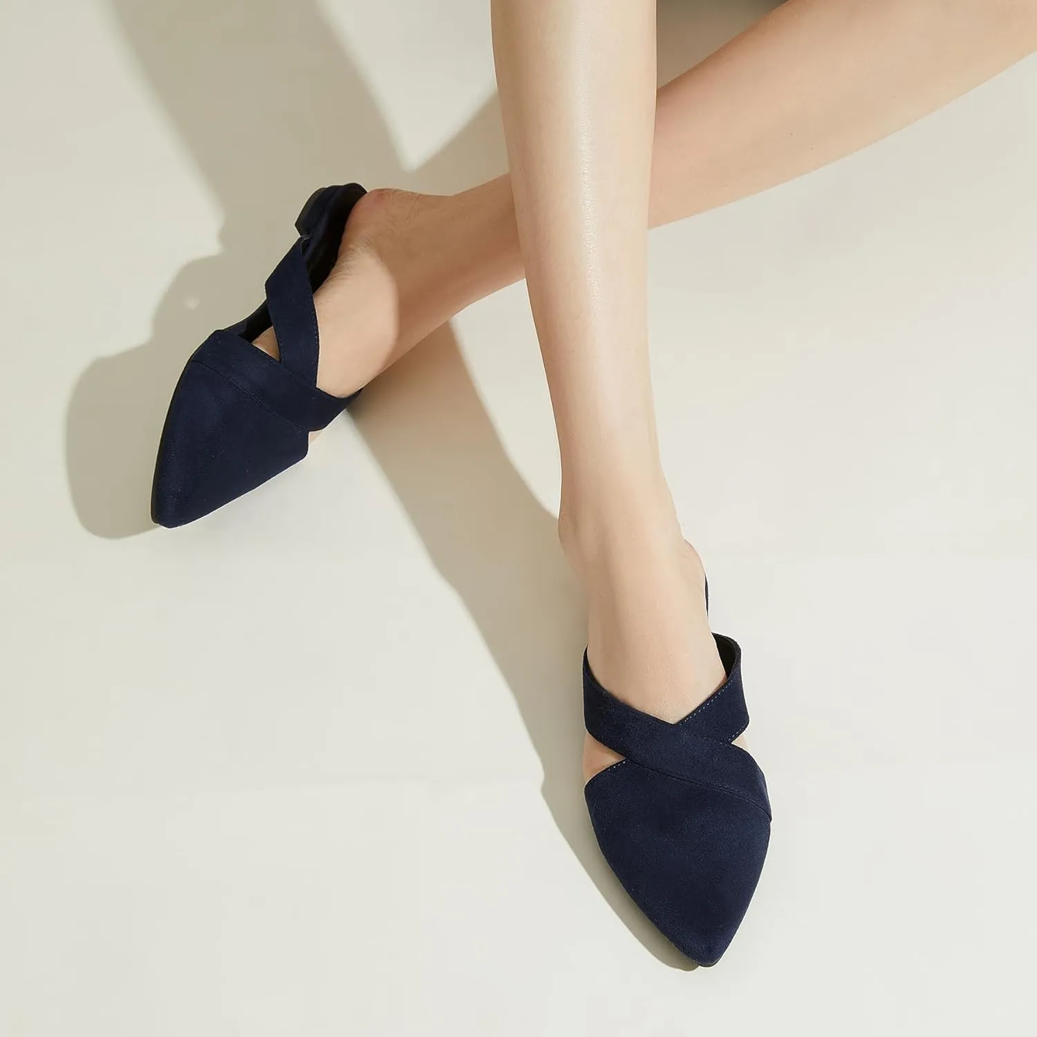 Rekayla Women’s Mules Closed Pointed Toe Backless Loafer Shoes for Women