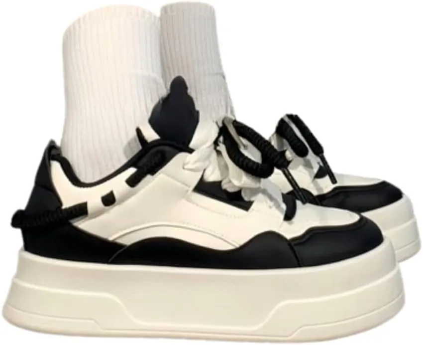 Removable 3D Star, Chunky Sneakers Women, Chunky Laces, Height Boost, Y2K Street Skate Platform Shoes, Trainers Girls