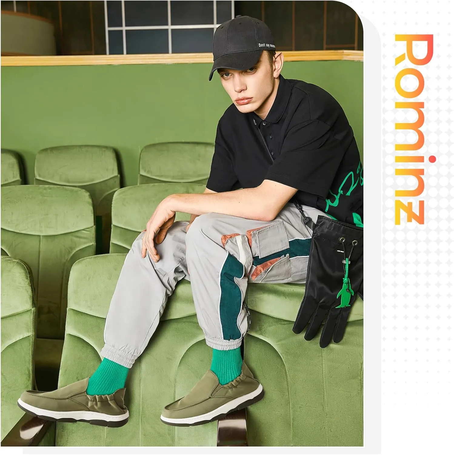 Rominz Mens Loafers Casual Slip on Shoes Black Penny Loafers Shoes Boat Shoes for Men Fashion Sneakers