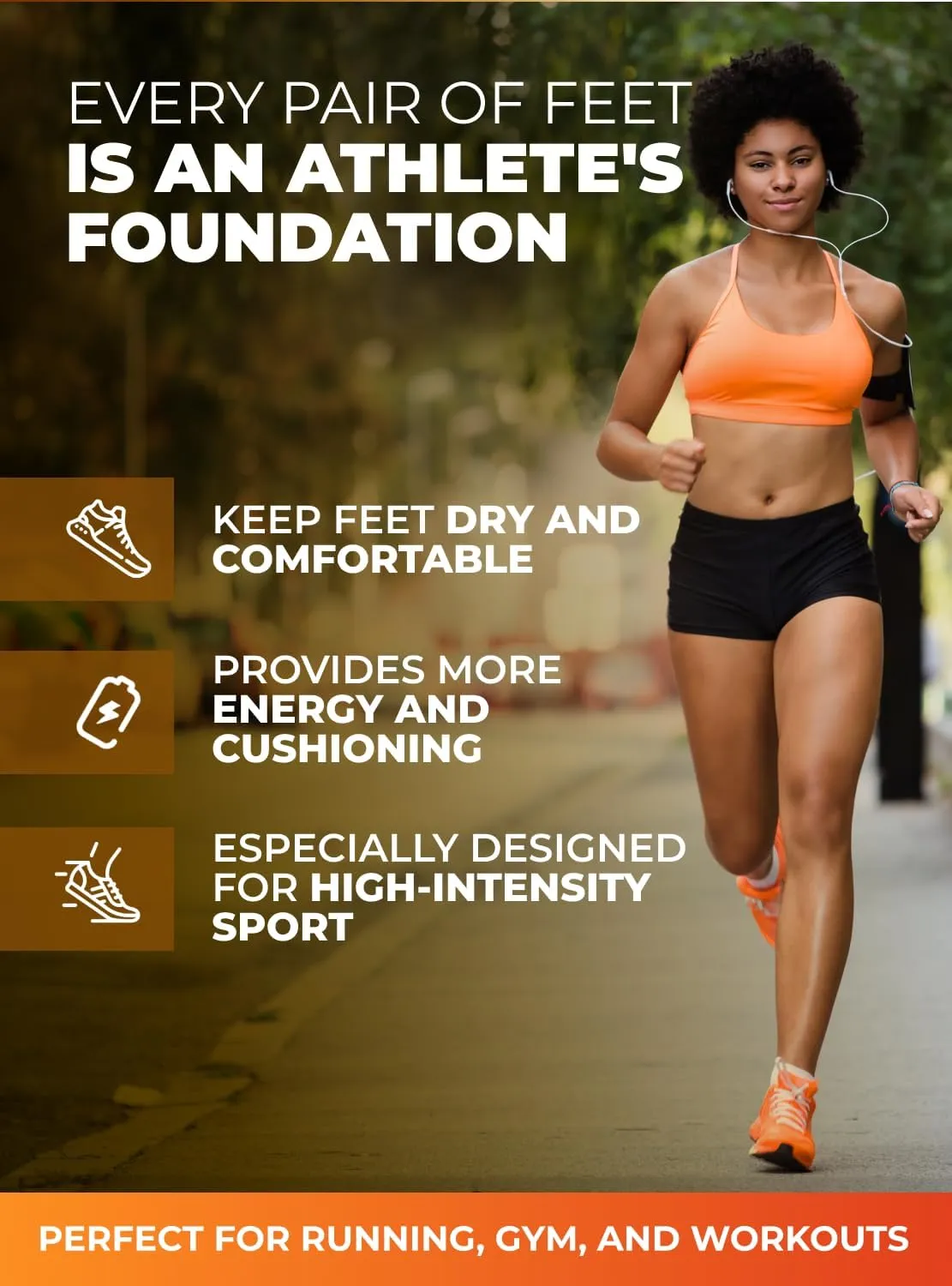 Running Athletic Shoe Insoles Men Women - Sport Insole - Shock Absorption Inserts - Walking Hiking Hockey Tennis Basketball - Orthotic Comfort Cushions Inserts Sneakers