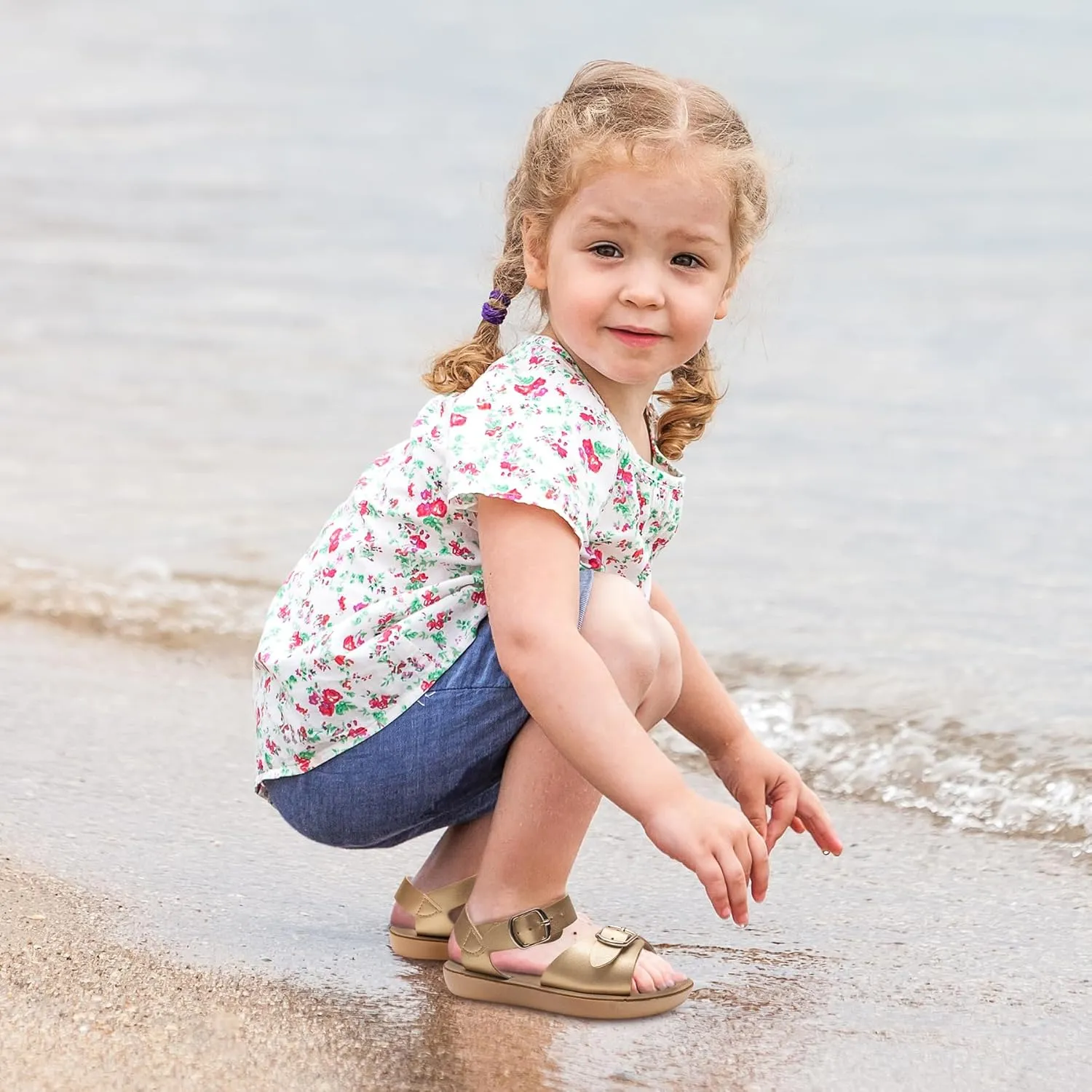 SANDALUP Summer Sandals w Double Buckle for Toddler Girls/Boys