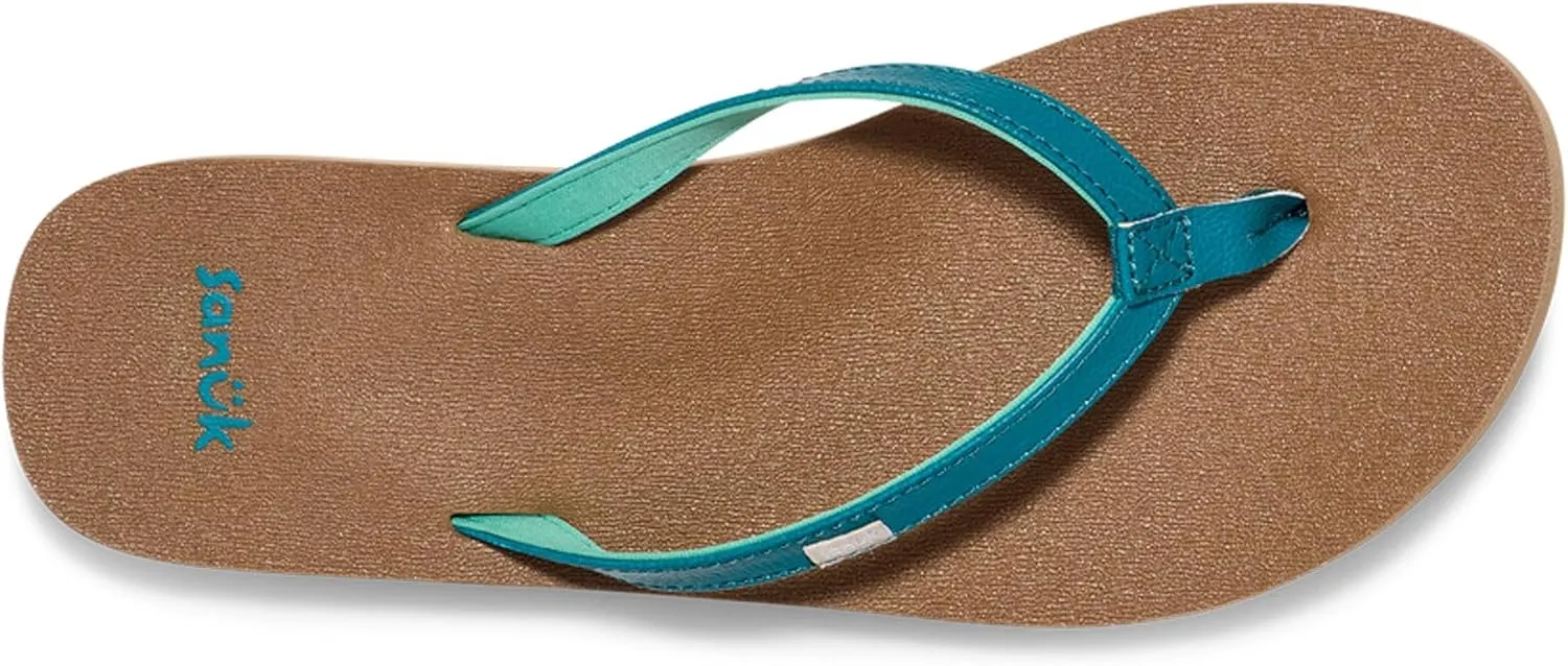 Sanuk Yoga Joy | Flip Flops for Women | Yoga Sandals For Women | Women's Beach Sandals | Memory Foam Footbed