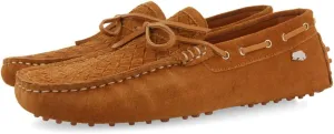 SCORDIA Men's Leather Loafers with Braided Leather