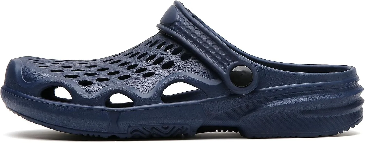 SECHRITE Clogs for Men Garden Shoes Water Sandals Mens Mules and Clogs Shower Slippers Waterproof Summer Slides