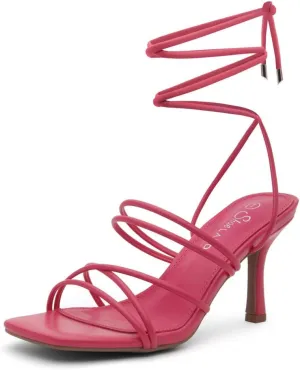 Shoe Land SL-Lumi Women's Lace-Up Heels, Square Open Toe Strappy Heeled Sandals, Ankle Wrap Tie-Up High Heels, Dressy Stiletto Heels for Prom, Wedding, and Party