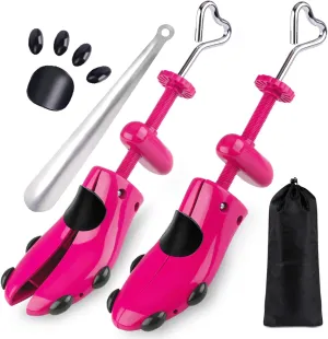 Shoe Stretcher Women, 4-Way Adjustable Shoe Expander Widener Plastic Shoes Tree Shape for Wide Feet