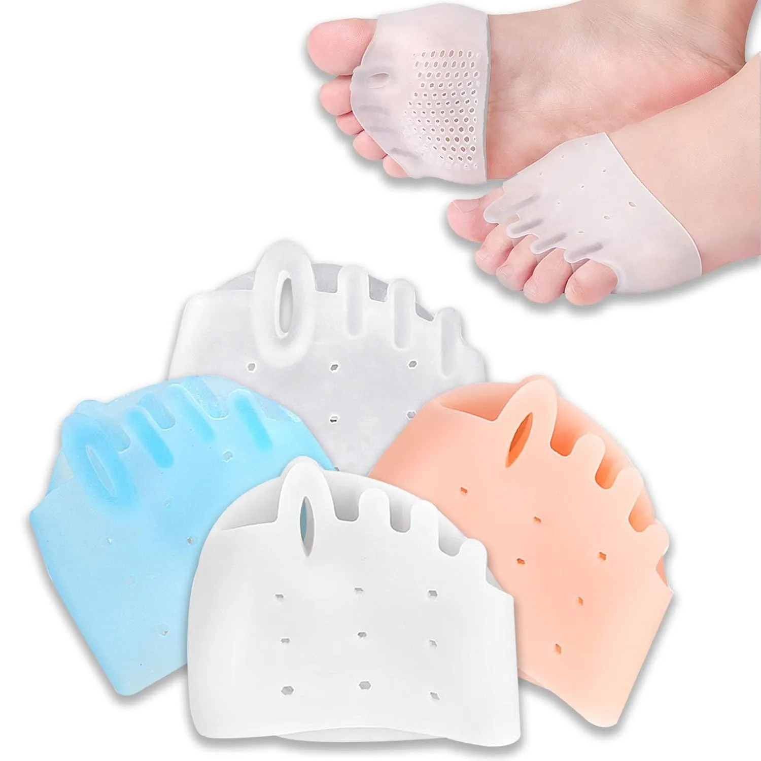 Silicone Toe Separators- 2025 New Toe Separator for Women, Hallux Valgus Relief - Toe Straightener & Spacer for Women & Men (4PCS)