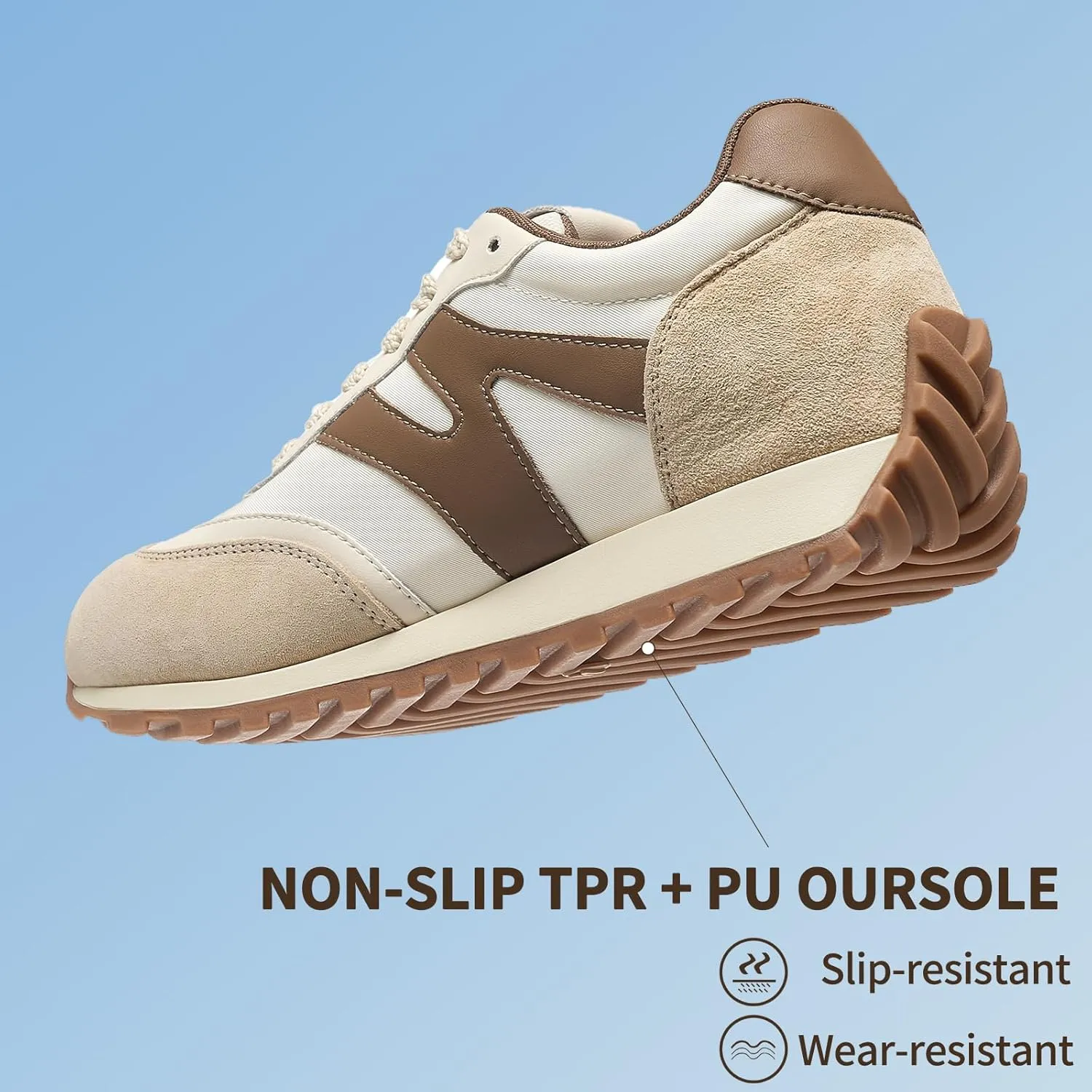 somiliss Wide Toe Sneakers for Women Breathable Fabric Leather Suede Upper Non-Slip PU TPR Outsole Walking Shoes Tennis Running Fashion Sneakers
