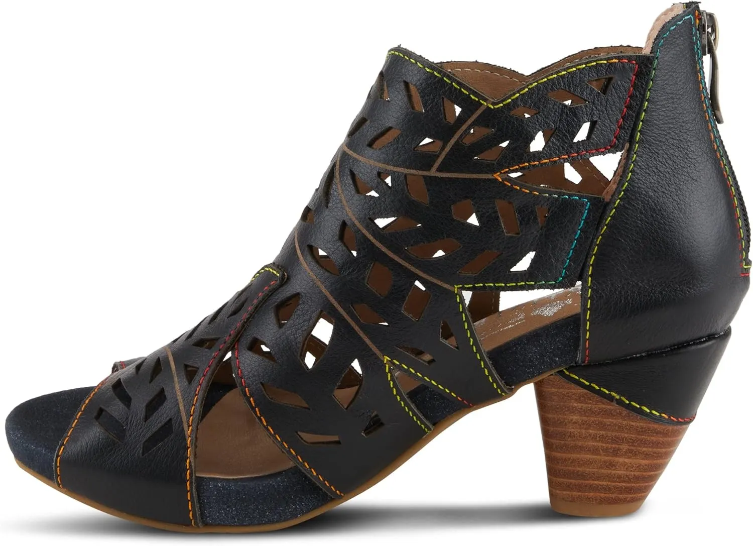 Spring Step L'Artiste Icon Sandals for Women - Ladies Casual Flats Platform Sandal - Hand Painting Summer Shoes for Womens