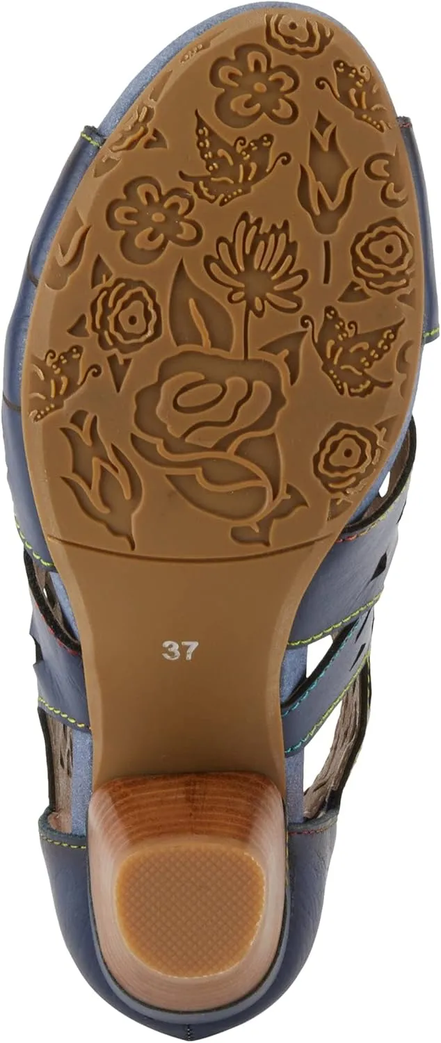 Spring Step L'Artiste Icon Sandals for Women - Ladies Casual Flats Platform Sandal - Hand Painting Summer Shoes for Womens