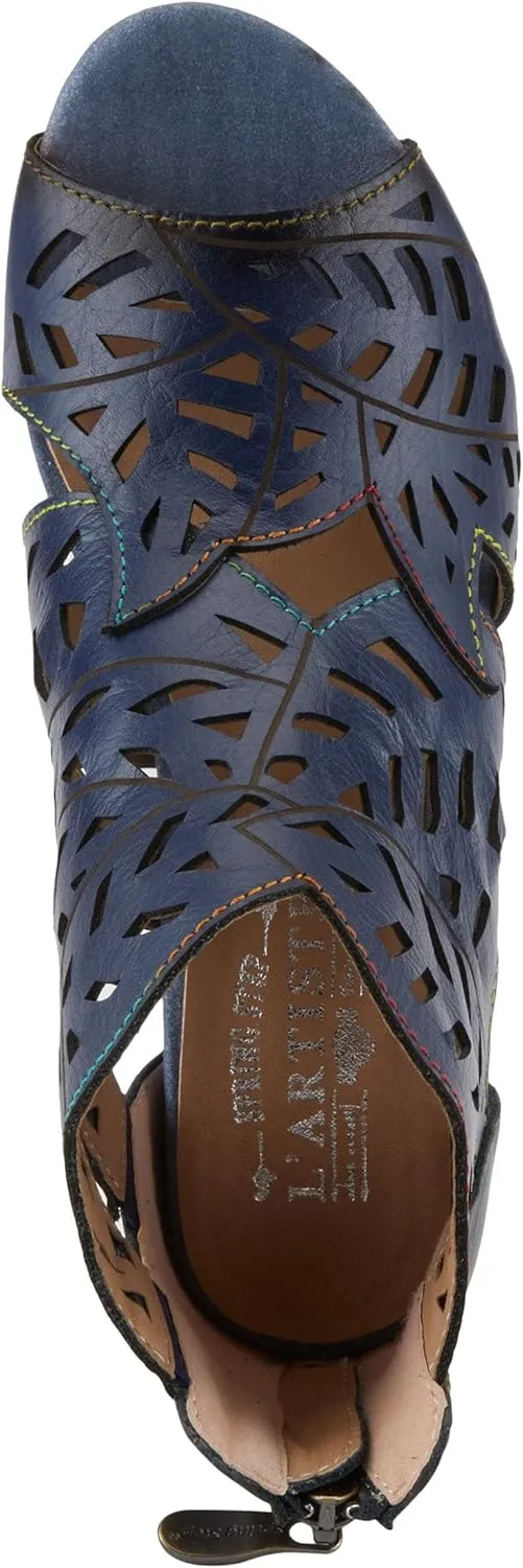 Spring Step L'Artiste Icon Sandals for Women - Ladies Casual Flats Platform Sandal - Hand Painting Summer Shoes for Womens