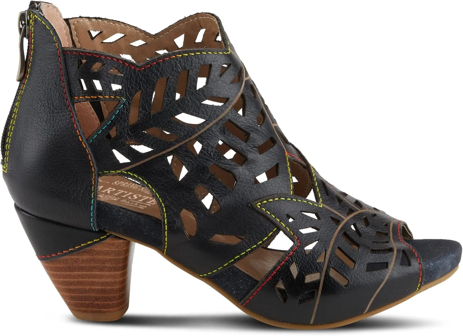Spring Step L'Artiste Icon Sandals for Women - Ladies Casual Flats Platform Sandal - Hand Painting Summer Shoes for Womens