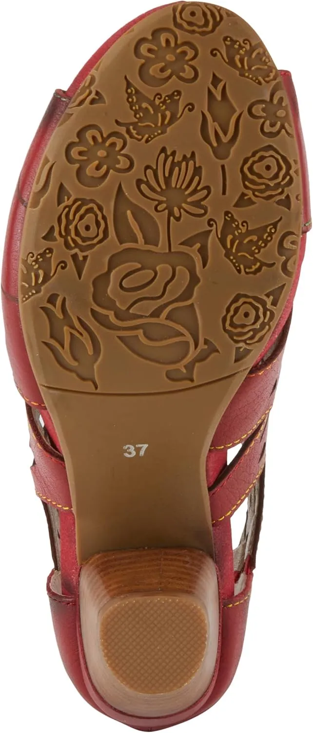 Spring Step L'Artiste Icon Sandals for Women - Ladies Casual Flats Platform Sandal - Hand Painting Summer Shoes for Womens
