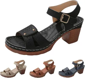 Summer Casual Hollow Out Classic Lightweight Sandal,Women's Comfy Orthotic Sandals,Platform Summer Casual Hollow Out Open Toe Low Heel Breathable Shoes