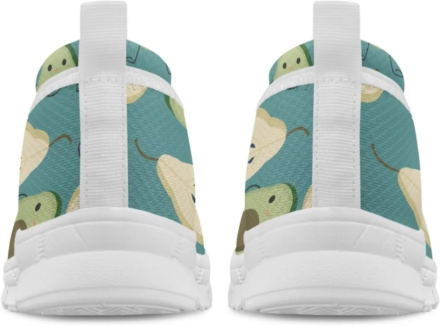Sweet Fruit Printed Womens Ballet Flats Dress Shoes Slip On Mesh Casual Sneakers Round Toe Platform Loafers Lightweight Office & Travel
