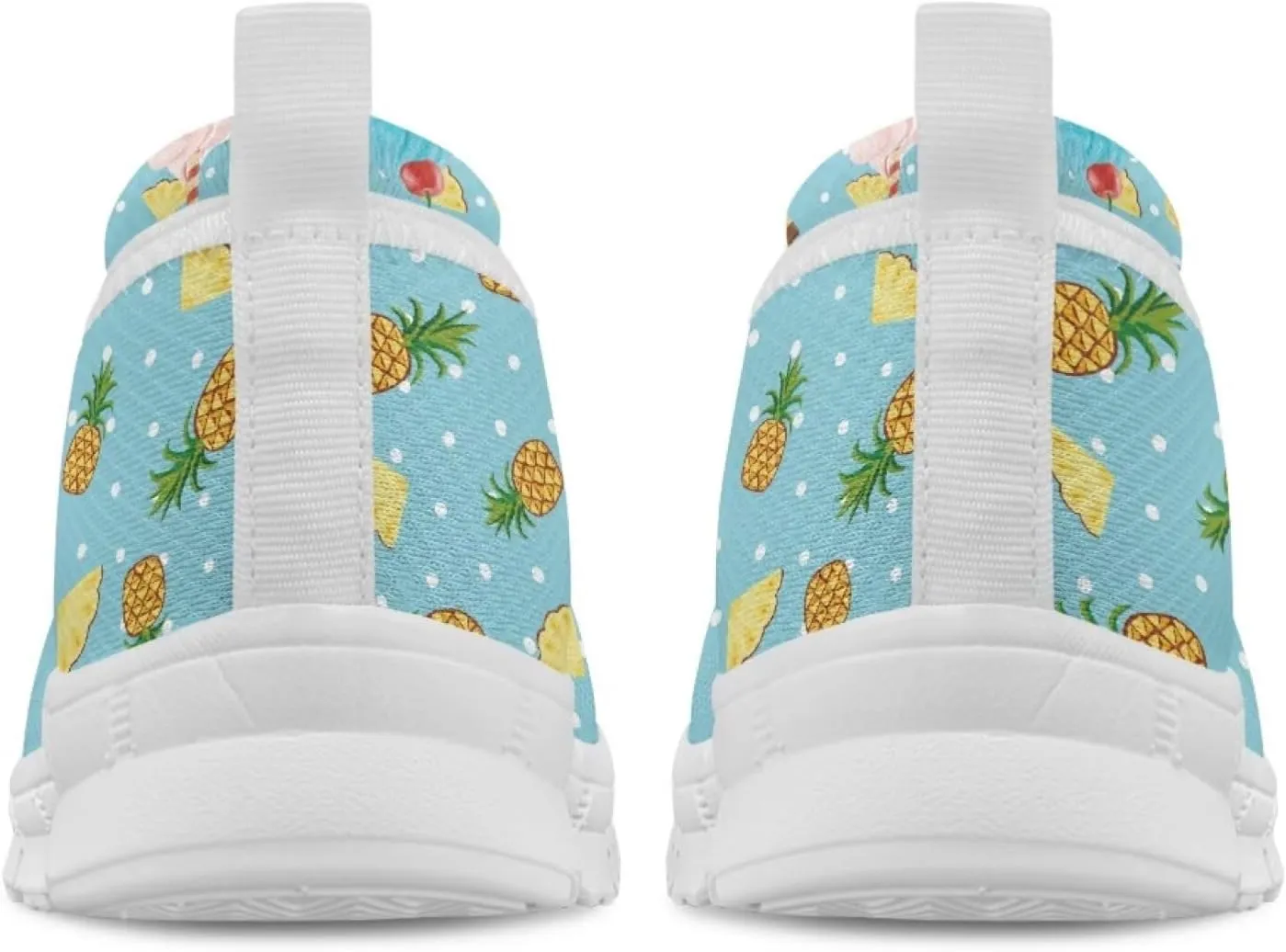 Sweet Fruit Printed Womens Ballet Flats Dress Shoes Slip On Mesh Casual Sneakers Round Toe Platform Loafers Lightweight Office & Travel