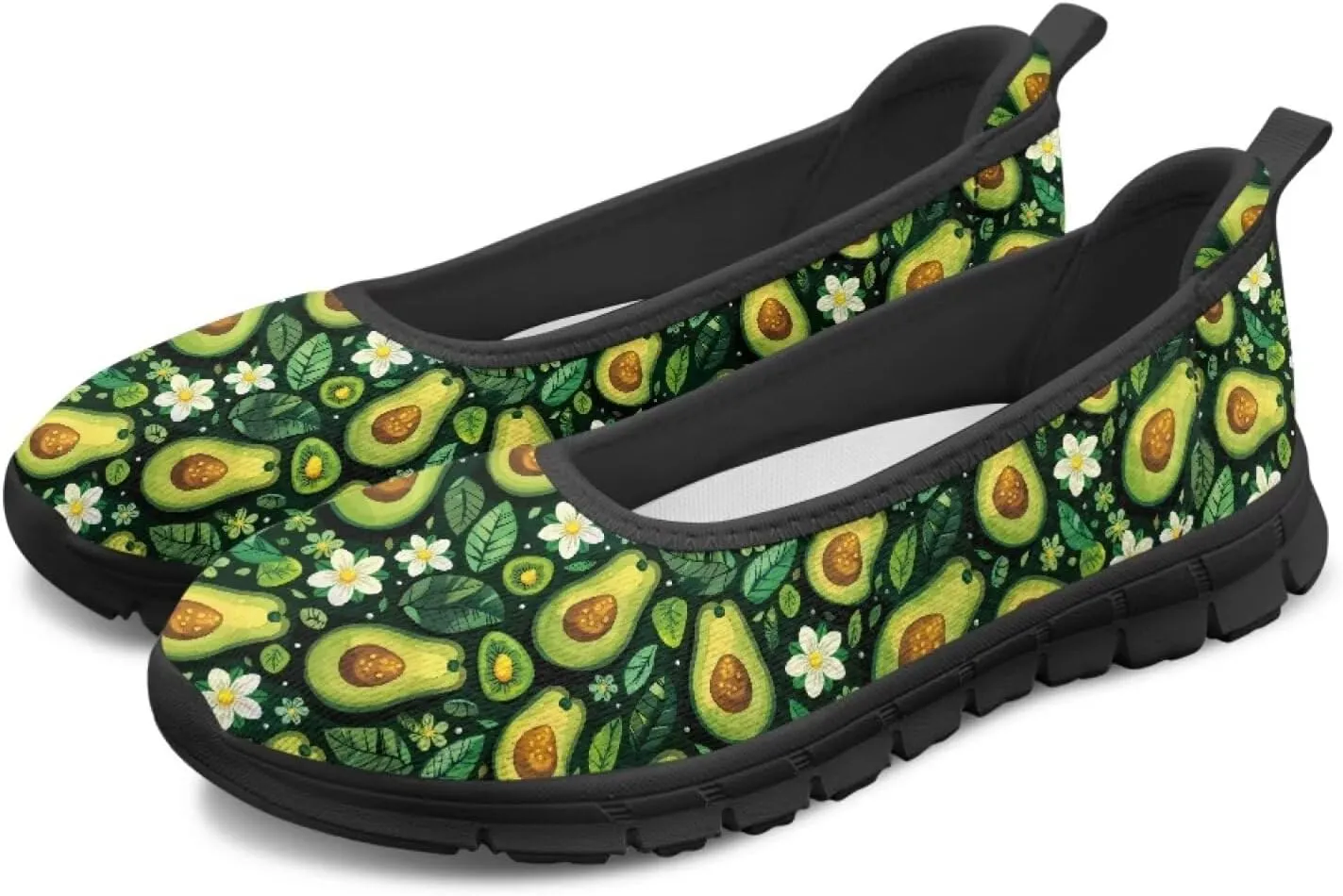 SYtrade Women's Art Travel Shoes Black Sole Slip On Summer Loafers
