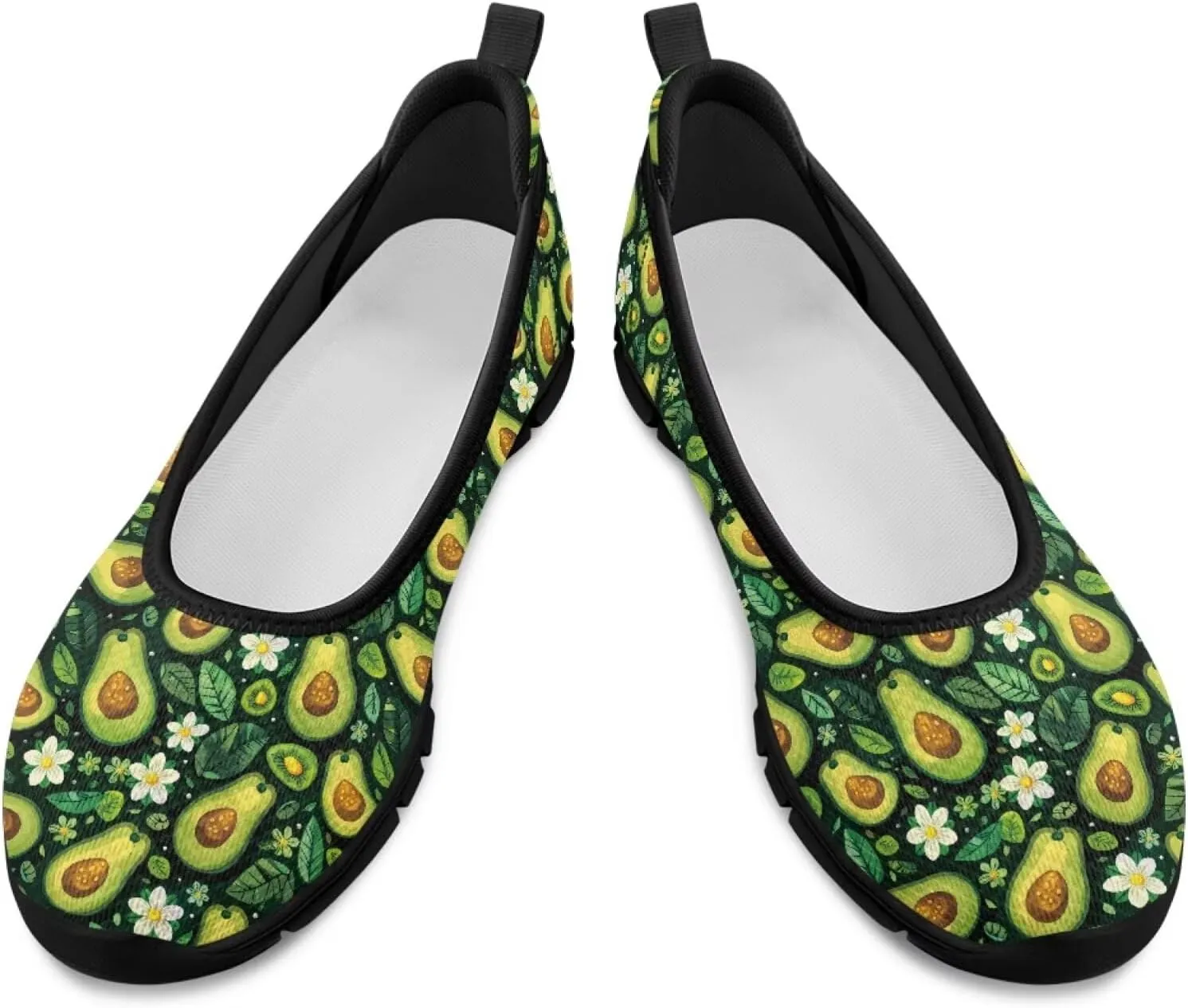 SYtrade Women's Art Travel Shoes Black Sole Slip On Summer Loafers