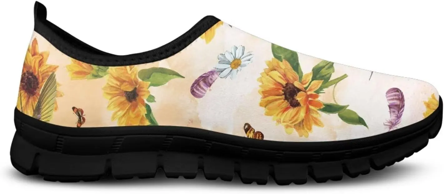 SYtrade Women's Art Travel Shoes Slip On Flats Casual Walking Sneaker Black Sole