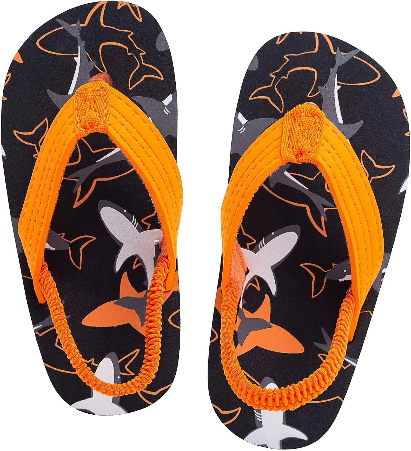 techcity Toddler Boys Girls Flip Flops Kids Unicorn Dinosaur Sandals Beach Pool Water Shoes with Back Strap