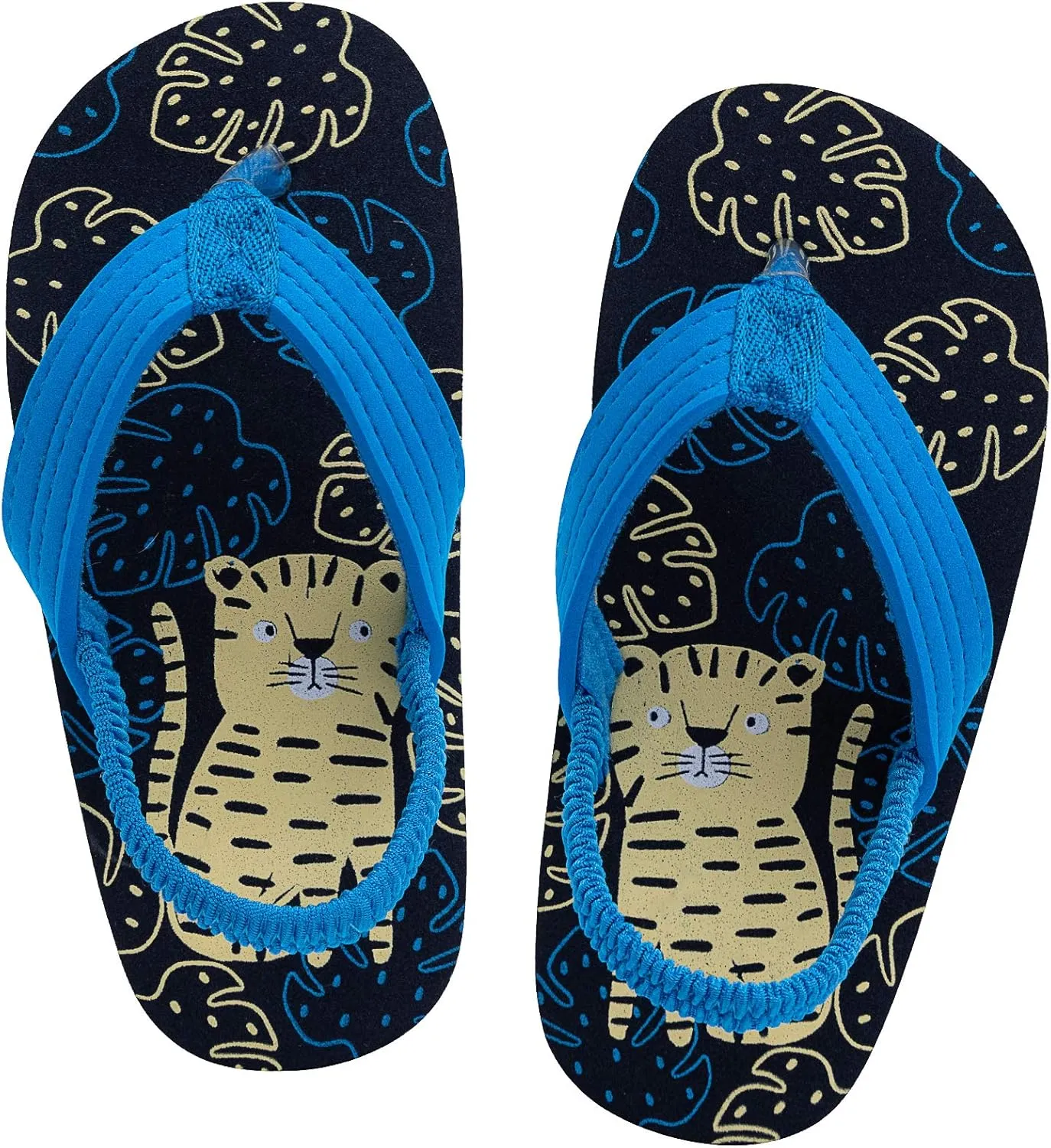 techcity Toddler Boys Girls Flip Flops Kids Unicorn Dinosaur Sandals Beach Pool Water Shoes with Back Strap