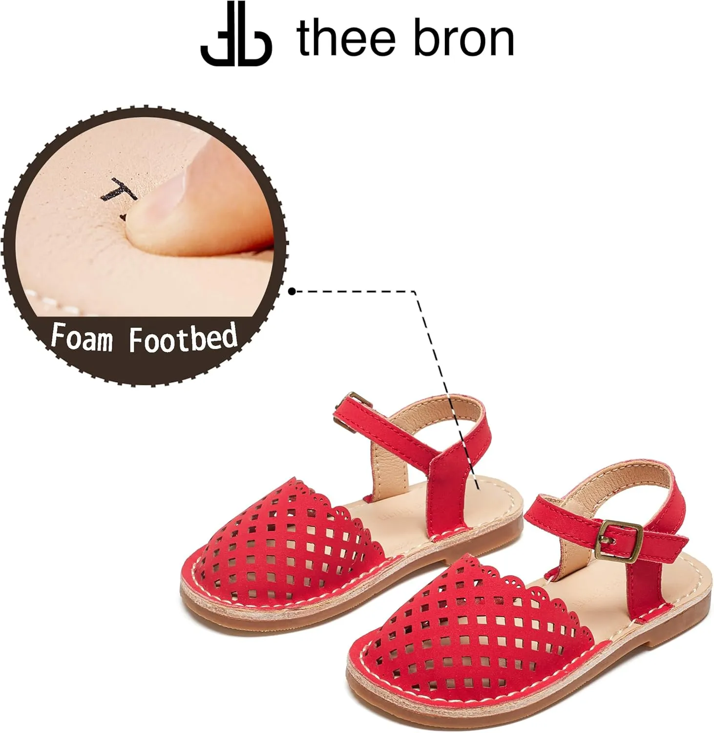 THEE BRON Girls Sandals Toddler Summer Dress Shoes