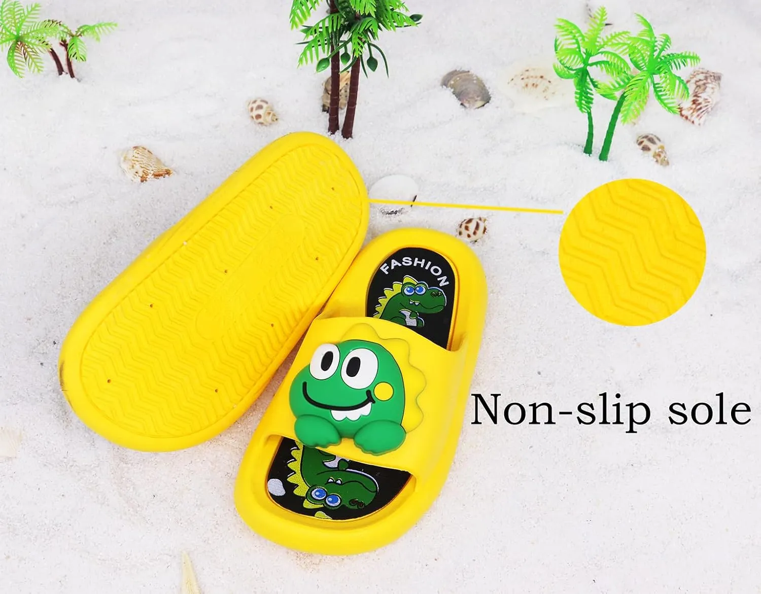 Toddler Little Kids Slides Sandals Unicorn Shark Bunny Beach Pool Shower Slides Anti-Skid Home Bath Slippers Cute Summer Outdoor Shoes for Girls and Boys