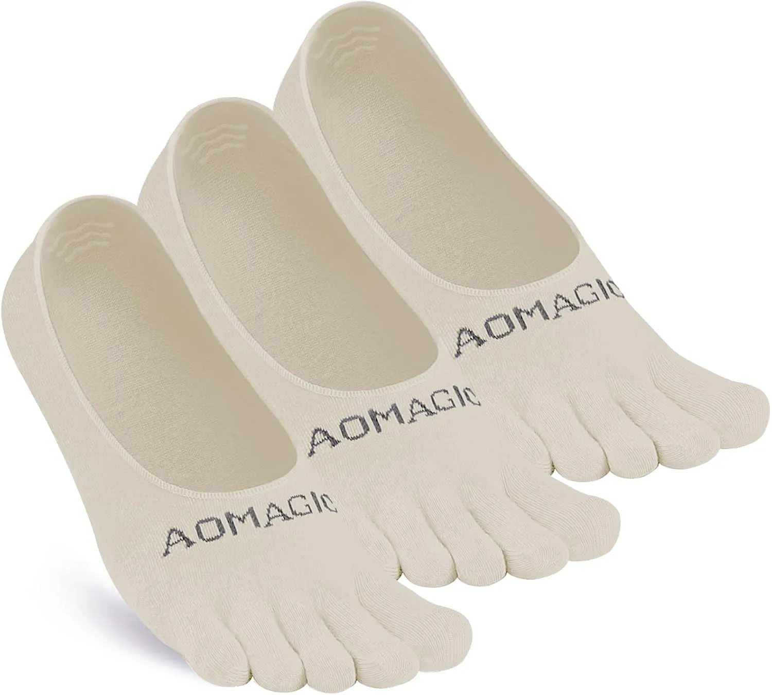 Toe Socks No Show for Women & Men Running Five Fingers Athletic Invisible Liner Socks, Moisture Wicking