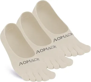 Toe Socks No Show for Women & Men Running Five Fingers Athletic Invisible Liner Socks, Moisture Wicking